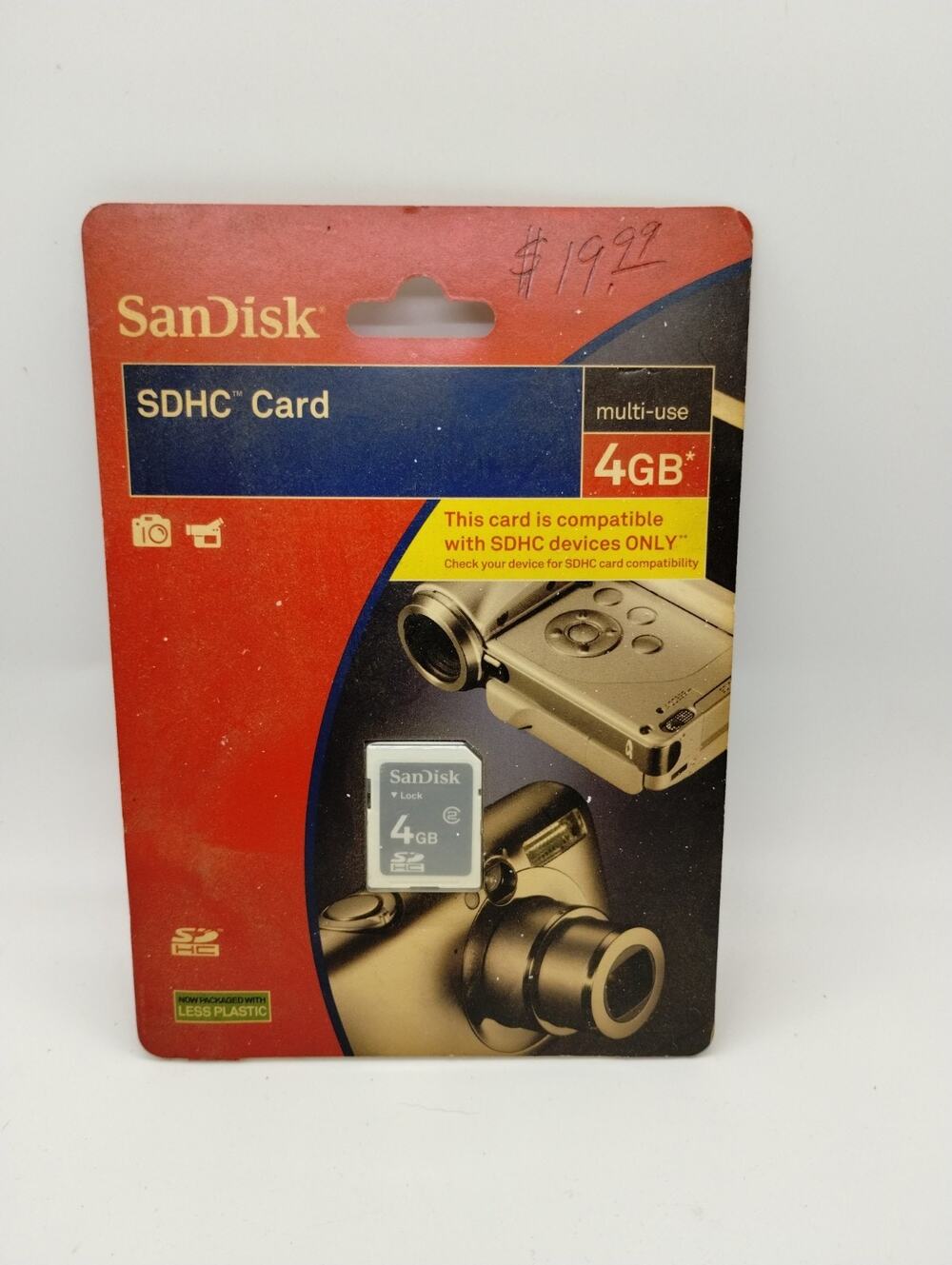 SanDisk 4GB Class 2 - SDHC Card - SDSDB-4096-AW11WH - NOS